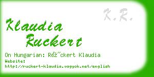 klaudia ruckert business card